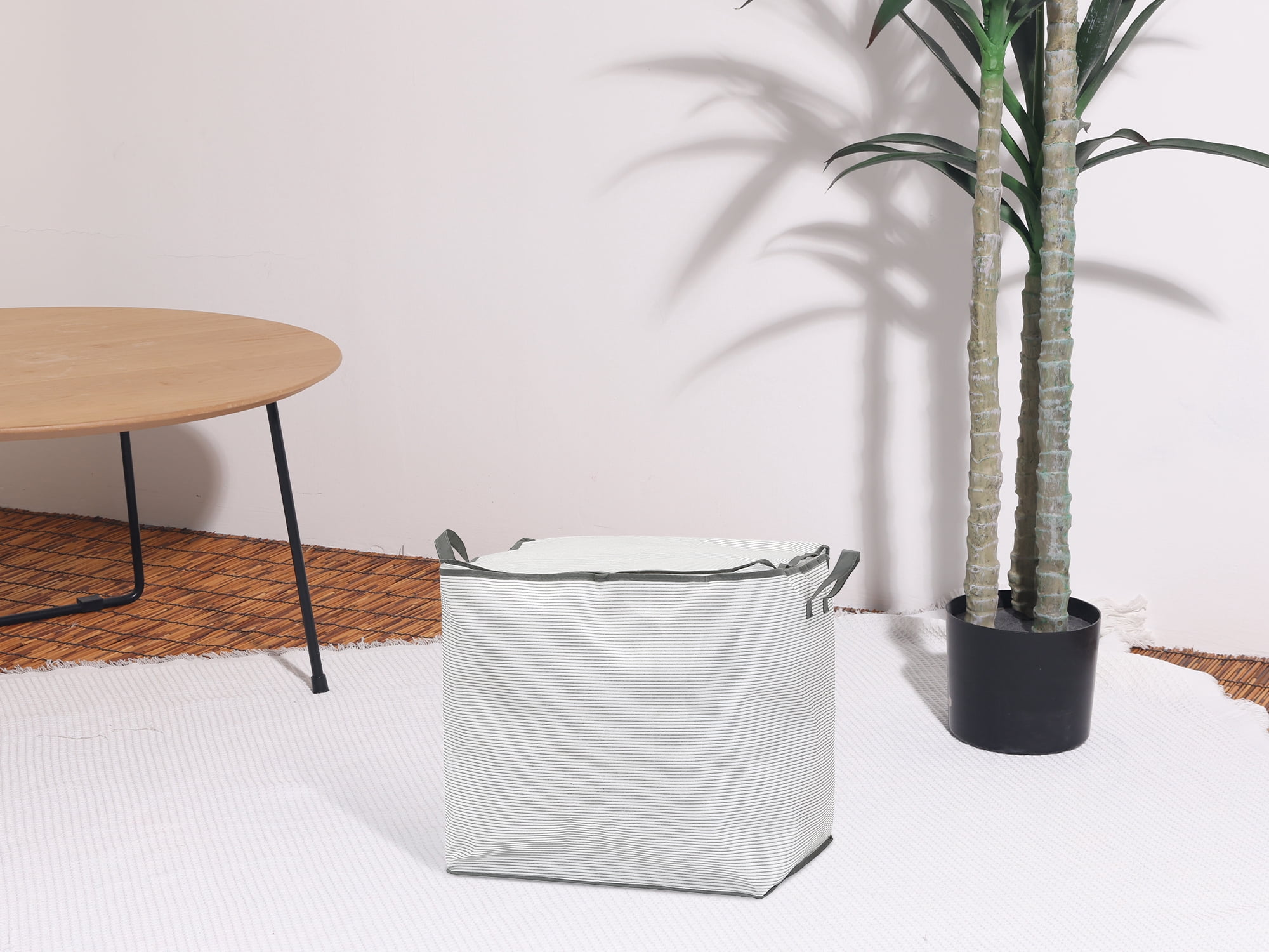 Unique Bargains 1 Pack Clothes Storage Bags Moving Bags Stripe 19*17*19in