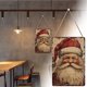 thumbnail image 2 of Adornos Navideños Retro Y Nostálgicos De Papá Noel. Adornos Para Fiestas Temáticas Navideñas. Adornos Para Puertas., 2 of 8