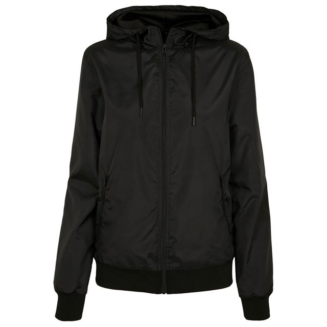 Build Your Brand - Chaqueta Windrunner Dos Tonos para Mujer (Negro)
