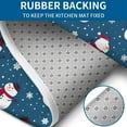 thumbnail image 4 of Blue Christmas Snowman Pattern Bathroom Rugs Sets 3 Piece,Toilet Cover Set,Absorbent Non Slip Bathroom Mats Sets with U-Shaped Contour Rug Toilet Rug Set, 4 of 5