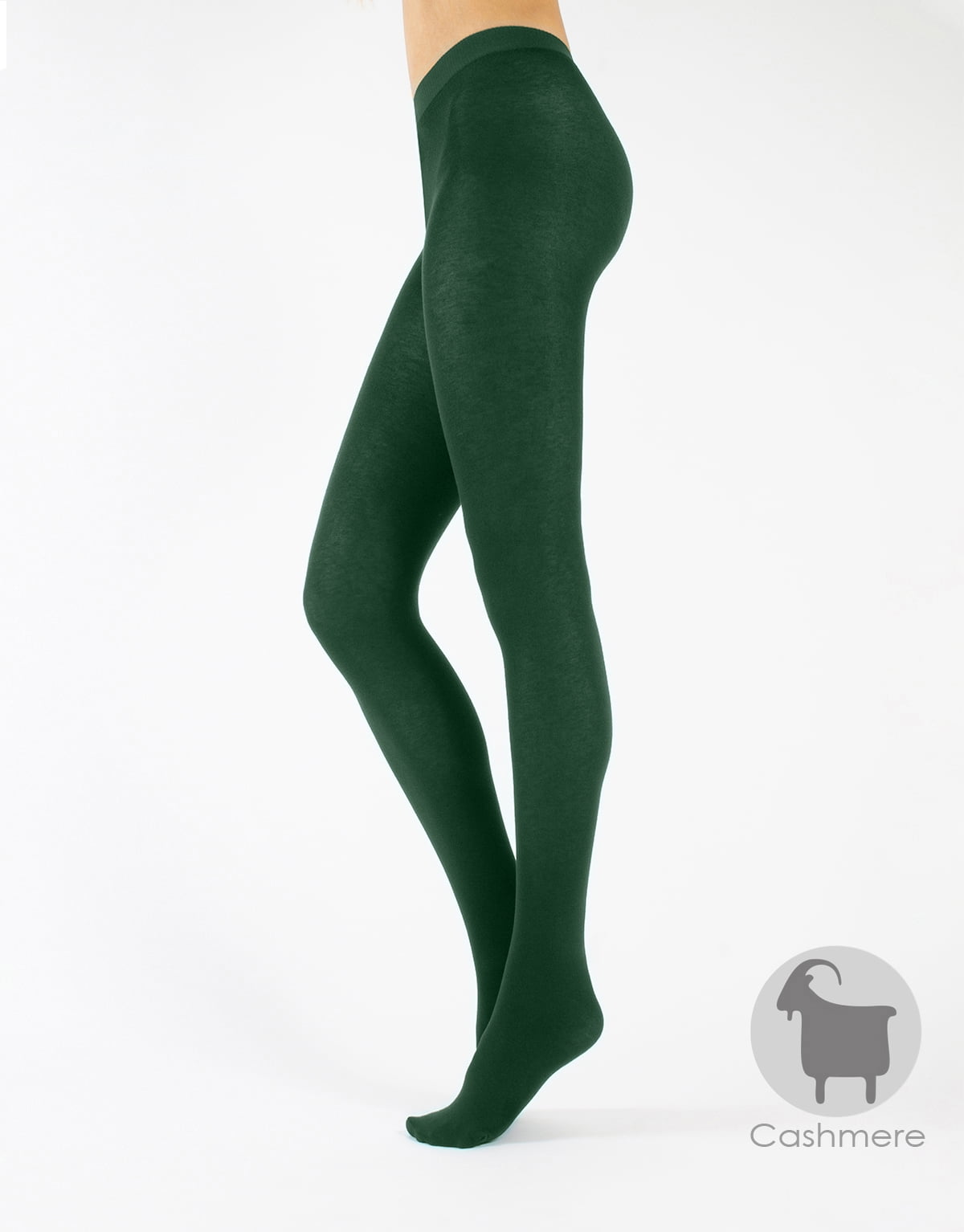 CALZITALY - Cashmere Wool Tights – Fleece Lined Warm Pantyhose for Women –  150 DEN (S, Mystic Green)