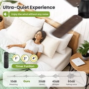 42 Modern Ceiling Fans with Light - 6 Speed, Remote Control, Reverse Airflow, LED Bulb, Flush Mount for Bedroom Living Room