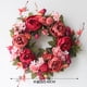 thumbnail image 2 of Corona de puerta delantera, coronas de primavera de flores de peonía de 15,7 pulgadas para puerta de entrada exterior, corona de brotes florales de verano para boda, 2 of 5