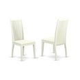 thumbnail image 3 of Modern 3-Piece Dining Set - Linen White Table & Chairs - Minimalist Wood Dining Room Furniture, 3 of 5
