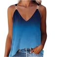 thumbnail image 1 of Yuyuzo Women's V Neck Tank Tops Summer Sleeveless Shirts Chain Strap Blouses Gradient Color Tunic Tops, 1 of 6