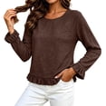 thumbnail image 6 of jjayotai Womens Long Sleeve Shitrs Fall Tshirts Ruffle Flowy Crew Neck Dressy Casual Blouses 2026 Trendy Cute Work Outfits, 6 of 6