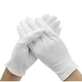 thumbnail image 4 of 6 pairs White Gloves Cotton Ceremonial Gloves White Inspection Glove for Working Servor Driver Waiter - Size S M L XL, 4 of 5