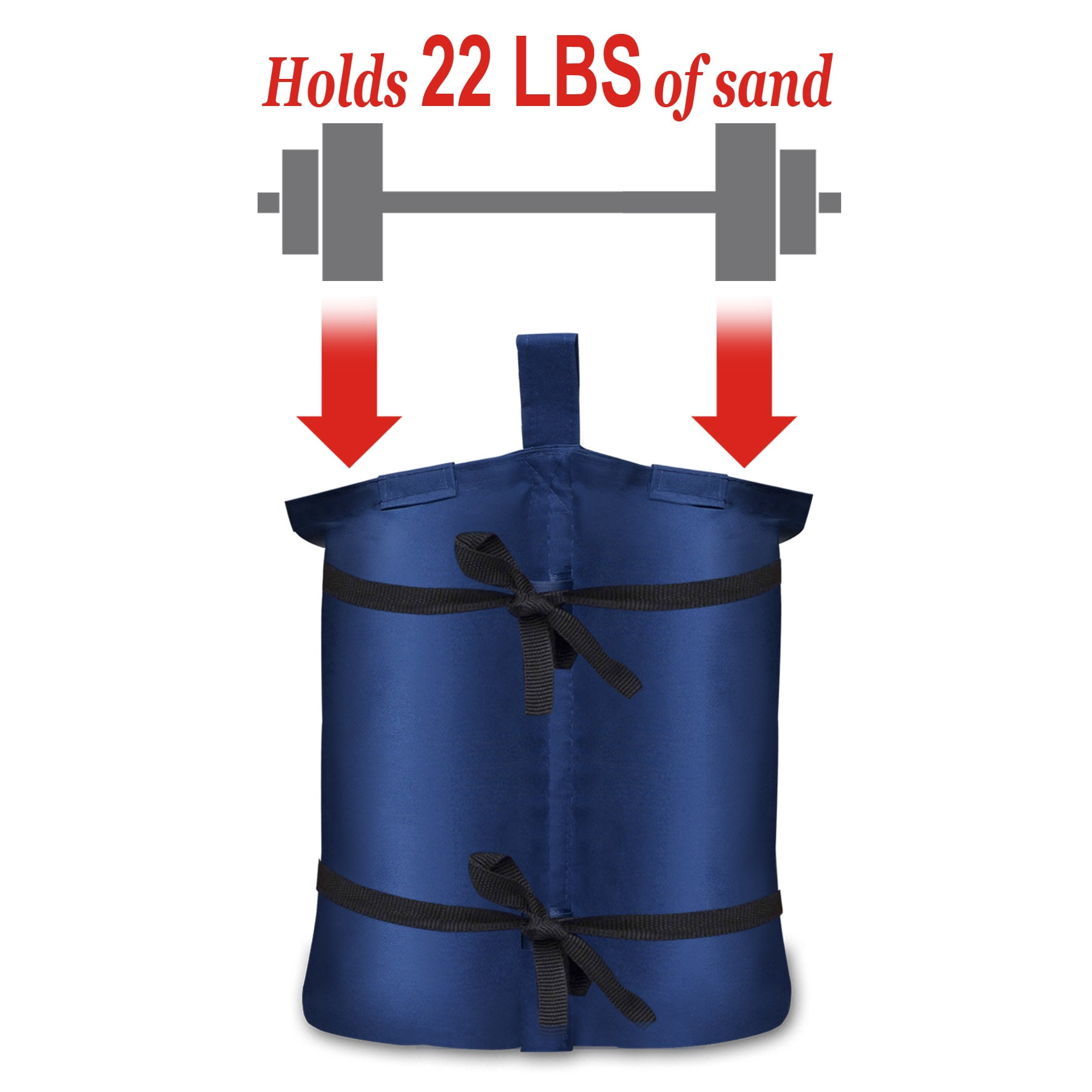 Sunrise 4 PC Weight Bag for Outdoor Patio Pop Up Canopy Wedding Party Tent (Blue)
