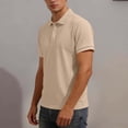 thumbnail image 4 of Antinious Men Solid Short Sleeve Collared Summer Button Casual Dress Shirts, 4 of 5