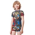 thumbnail image 2 of Yu-Gi-Oh Boys 2-Piece Swimsuit Set, Short Sleeve Rash Guard & Swim Trunks, 2 of 7
