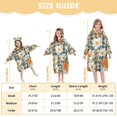thumbnail image 4 of FORMRS Wearable Blanket Hoodie with Sleeves for Kids Cozy Flannel Sweatshirt, Sunny Blooms, 4 of 7
