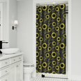 thumbnail image 2 of Vintage Boho Sunflower Shower Curtain 36x72 with Hooks, Yellow Wildflower Floral Bee Butterfly Design, Quick-Dry Polyester for Rustic Country Farmhouse Bathroom Decor, 2 of 5