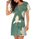 thumbnail image 2 of Balery Lotus Golden Line Camisón de manga corta con cuello redondo para mujer, cómodo y elegante., 2 of 6