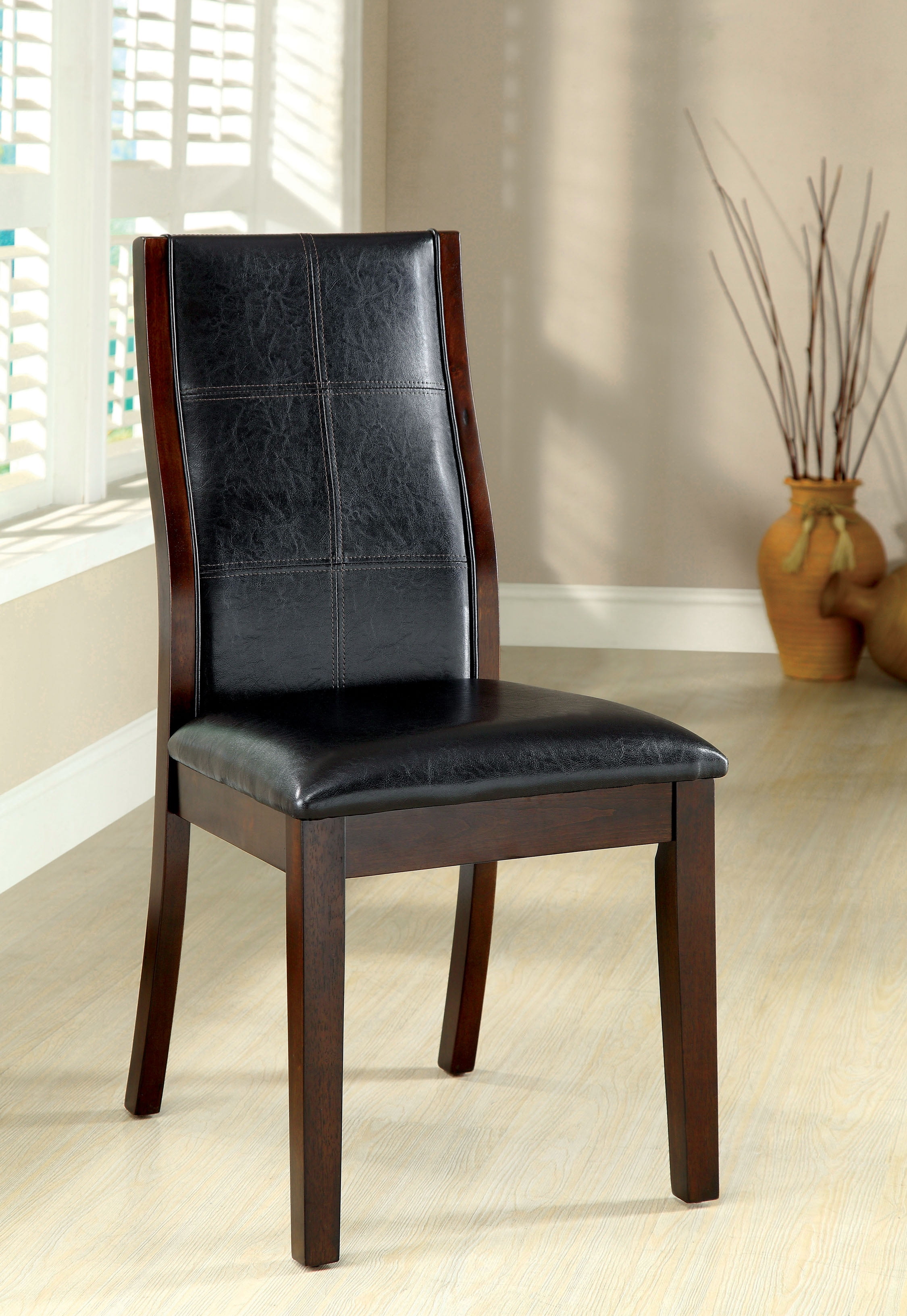 Lorin Contemporary Dining Chairs, Espresso, Set of 2