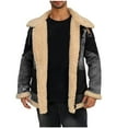 thumbnail image 1 of Manteau Veste Décontracté d'Hiver pour Homme à Manches Longues avec Fermeture Éclair et Col Rabattu, Style Patchwork, 1 of 2