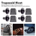 thumbnail image 3 of Trapezoid Rivet 8mm Zinc Alloy Decorative Rivets Set 30 Sets Screws Handbags Shoes Clothing, 3 of 7