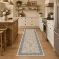 Red Blue Cream Vint2x6 Hallway Runner Rug - Traditional Oriental ...