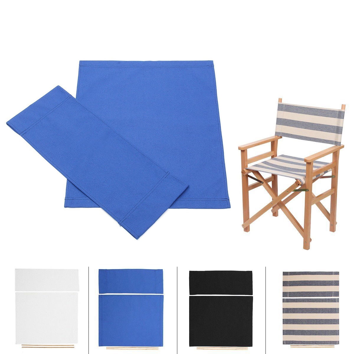 ACECITY Directors Chairs Folding Chairs Cover Kit Stool Protector Replacement Portable Directors Chairs Club Chairs Canvas Seat Covers for Garden Indoor and Outdoor 