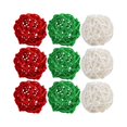 thumbnail image 1 of 9 bolas decorativas de ratán para colgar, adorno para el centro de mesa o cuenco. Rojo Verde Blanco, 1 of 9