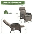 thumbnail image 7 of POCASSY Outdoor Recliner Chairs Set of 2, Adjustable Reclining Patio Chair with Cushion, Wicker Outdoor Chaise Lounge with Adjustable Backrest and Footrest, Ideal for Pool Deck, Blue, 7 of 7