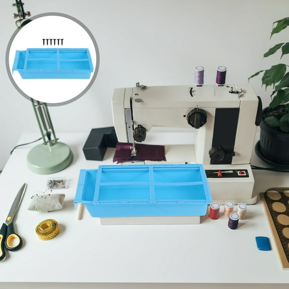 MLINS  under Table Storage Box Boxes Office Desk Sewing Machine Blue