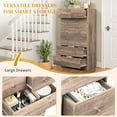 thumbnail image 4 of Ktaxon Large 7 Drawers Dresser Chests for Bedroom, Wood Chset of Drawers,Dressers Organizer for Bedroom, Living Room,Hallway, Gray, 4 of 16