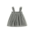 thumbnail image 1 of xiaxaixu Robe en Tulle pour Fille, Robe d'Été Unie Plissée Sans Manches pour Fête et Spectacle sur Scène, 1 of 8