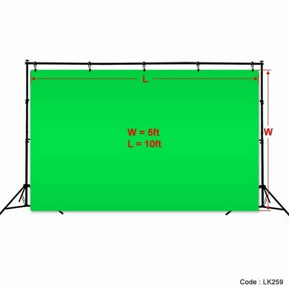 5'x10' Green Photography Backdrop Photo Stand Muslin Kit