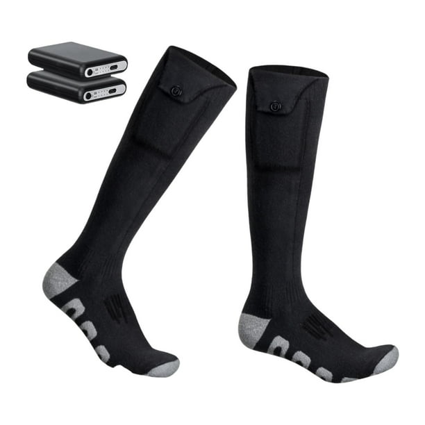 Calcetines térmicos eléctricos y lavables para senderismo. Negro