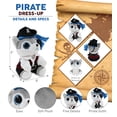 thumbnail image 4 of DolliBu Sparkle Eyes Small Wolf Stuffed Animal With Pirate Dress Up Set - Sea Adventure Plush Toy Stuffed Wolf with Cute Pirate Costume - Hat, Shirt, Pants, Eye Patch, Belt - 8 Inches, 4 of 7