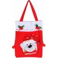 thumbnail image 2 of Bolsas navideñas con asa, reutilizables, no tejidas, para la compra, con forma de Papá Noel, para envolver regalos navideños., 2 of 7