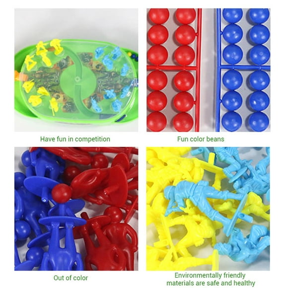 Langgg 1 Set Board Game Toys Match Game Snaowman War Snowball Fight Parent-child Desktop Educational Learning Toys green