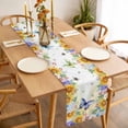 thumbnail image 3 of Table Runner 72 Inches Long for Kitchen Dining, Spring Floral Dresser Scarf Farmhouse, Dining Table Decorations for Wedding/Parties, Hydrangea Sunflowers Butterflies Watercolor 16 x 72 In, 3 of 8