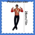 thumbnail image 4 of 11" Michael Plush Figure, Bendable Flexible Internal Wire Frame Poseable Stuffed Doll, Ugly Cute Pillow-Style Plush Toy, Iconic Stage Look Collectible Gift for MJ Fans, 4 of 9
