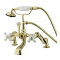 thumbnail image 2 of Kingston Brass Vintage Deck Mount Clawfoot Tub Filler with Hand Shower, 2 of 4