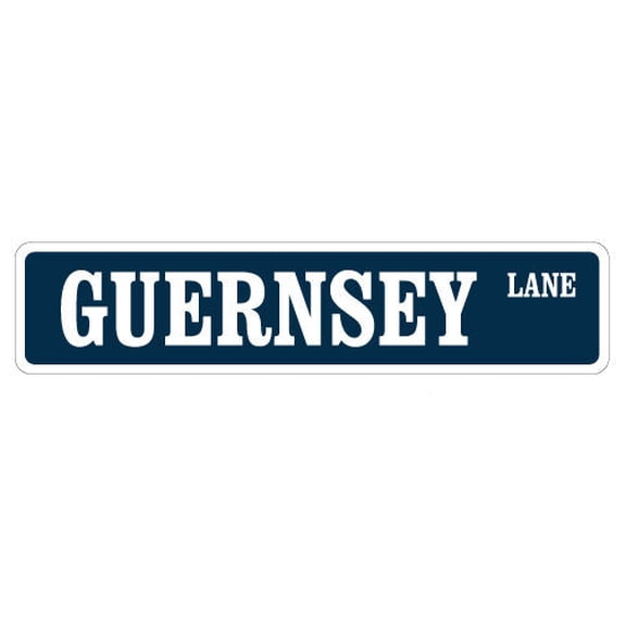 GUERNSEY Street Sign cattle dairy milk farmer farm | Indoor/Outdoor | 18" Wide