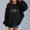 thumbnail image 2 of LUOGENLI Hoodies Sweatshirt Hoodies for Girls Girls' Fashion Casual Printed Long Sleeved Hoodie Top Hoodies for Girls 10-12 Baggy Hoodies for Girls 9-10 Black 4-5 Years, 2 of 4