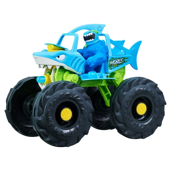 Heroes of Goo Jit Zu "Stretch and Strike Thrash Mobile! Vehicle with Missile Launcher and Stretchy, Goo Filled Exclusive Race Suit Thrash.