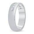 thumbnail image 4 of FB Jewels 14kt White Gold Mens Round Diamond Wedding Single Row Band Ring 1/2 Cttw, 4 of 4