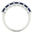 thumbnail image 5 of 1.75 ctw Wedding Band for Women - 14K White Gold Simulated Tanzanite Stackable Eternity Ring, 5 of 6