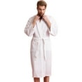 thumbnail image 5 of TowelSoft Unisex Men's Waffle Weave Kimono White Bathrobe (One Size), 5 of 5