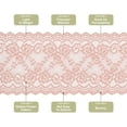 thumbnail image 4 of Uxcell 6 Inch Wide 5 Yard Lace Ribbon Floral Pattern Light Pink Lace Trim Ribbon for Sewing Making, and DIY Crafts, 4 of 5