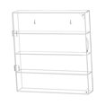 thumbnail image 4 of Ruiboury Boîte de Présentation Transparente Ordonnée pour Modèles de Poupées Étui de Rangement en Acrylique pour Déco Maison Vitrine Transparente Étude Compacte, 4 of 6