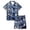Blue, variant on Weebloom Halloween Toddler Girls' Pajama Sets Outfits 2 Piece Set Short Sleeve Button Down Shirt And Shorts Casual Elastic Waist Sleepwear Nightwear Pjs Loungewear Blue 2-3 Years