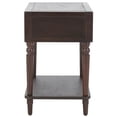 thumbnail image 6 of SAFAVIEH Solid Rustic Nightst and with Storage Drawer, Walnut, 6 of 13