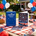 thumbnail image 5 of PMHZI 250th Anniversary Patriotic Greeting Cards, 24-pack Bulk A2 Size Set with Envelopes & Stickers for 4th of July, 5 of 6