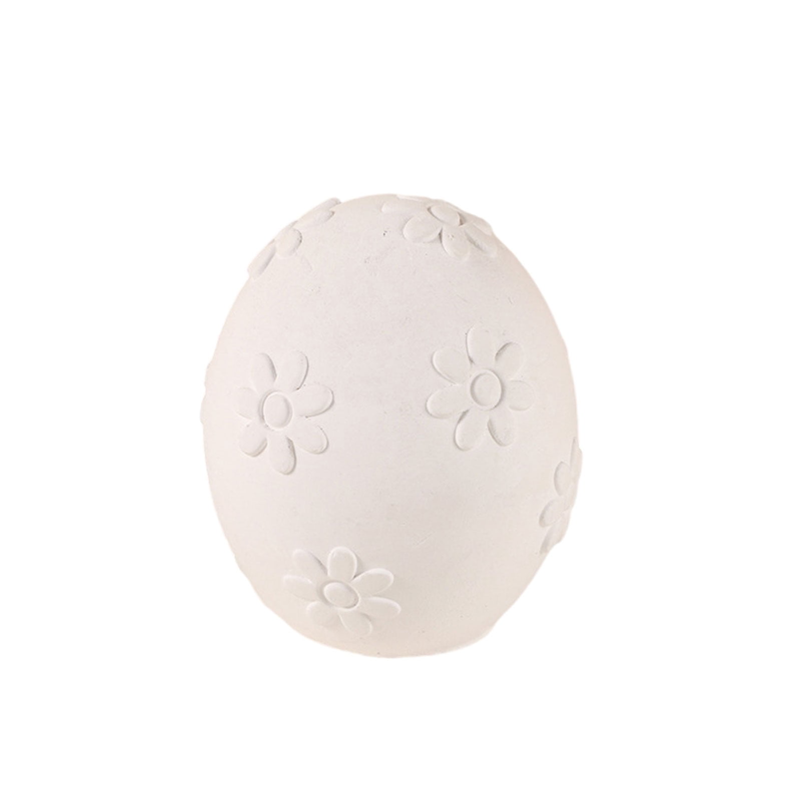 ERTZAE Blank Canvas Easter Egg,Paintable White Easter Egg,Creative Handmade Holiday Decor,Fade Resistant Ceramic,White Ceramic DIY Easter Egg 2.6Inch,Pre-Molded Pattern,Blank Canvas for Painting