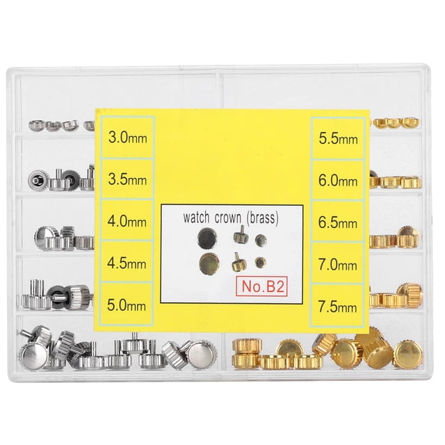 Piezas de corona de reloj de 3,0 a 7,5 mm Accesorios variados Herramienta de reparación de relojes para relojeros