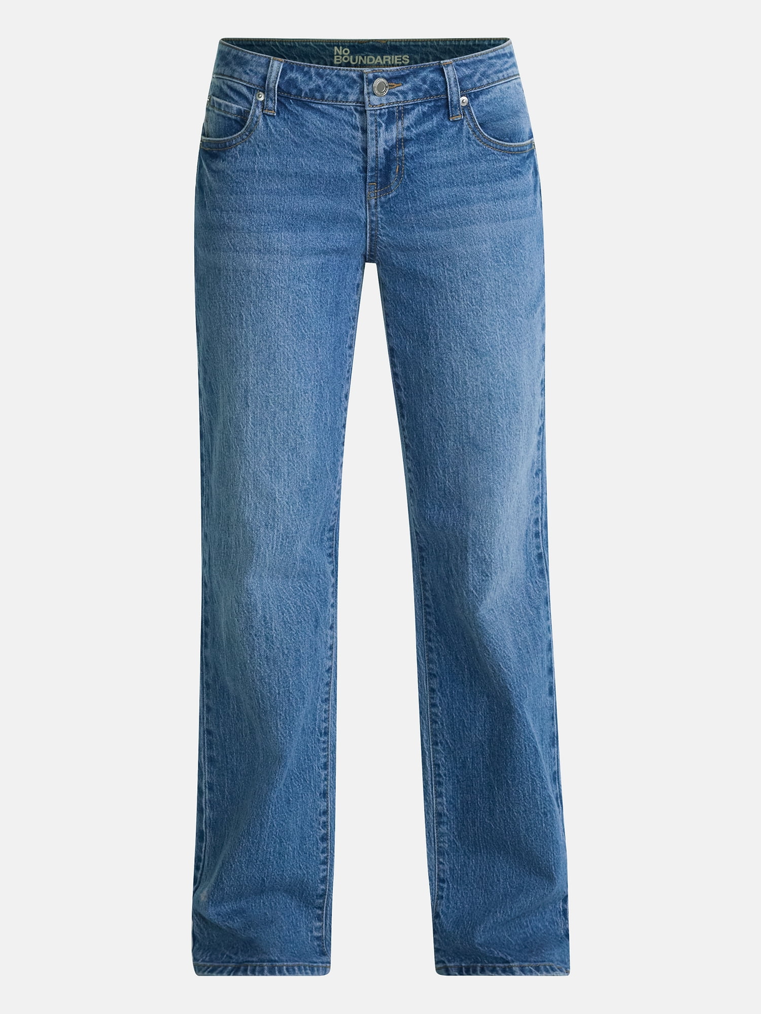 No Boundaries Low Rise Straight Leg Jeans, 31.5" Inseam, Women's Waist Sizes 00-20