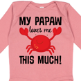 thumbnail image 4 of Inktastic My Papaw Loves Me Boys or Girls Long Sleeve Baby Bodysuit, 4 of 5